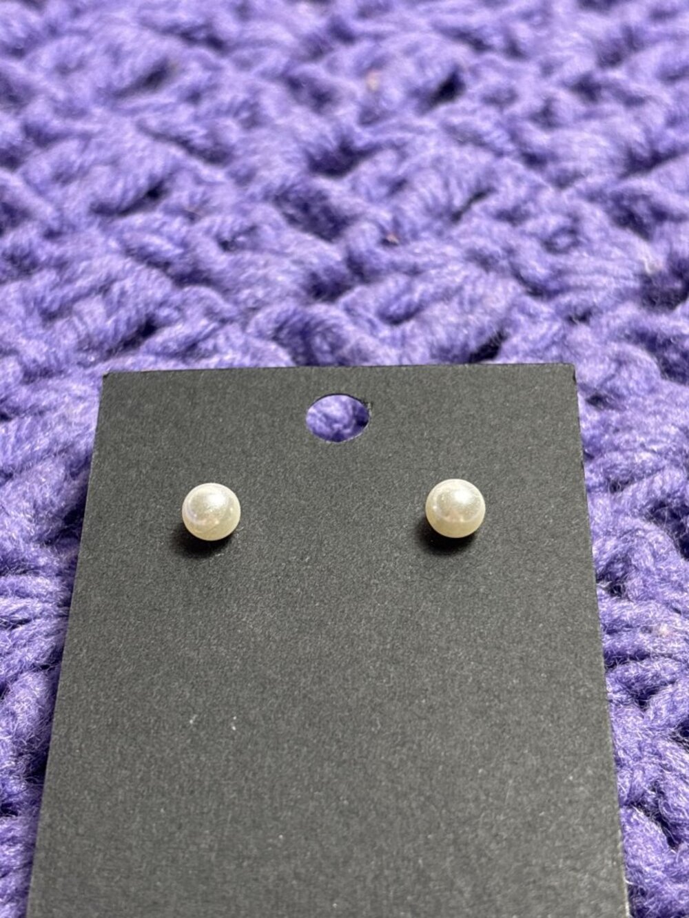 Faux Pearl Stud Earrings 0.25 inch